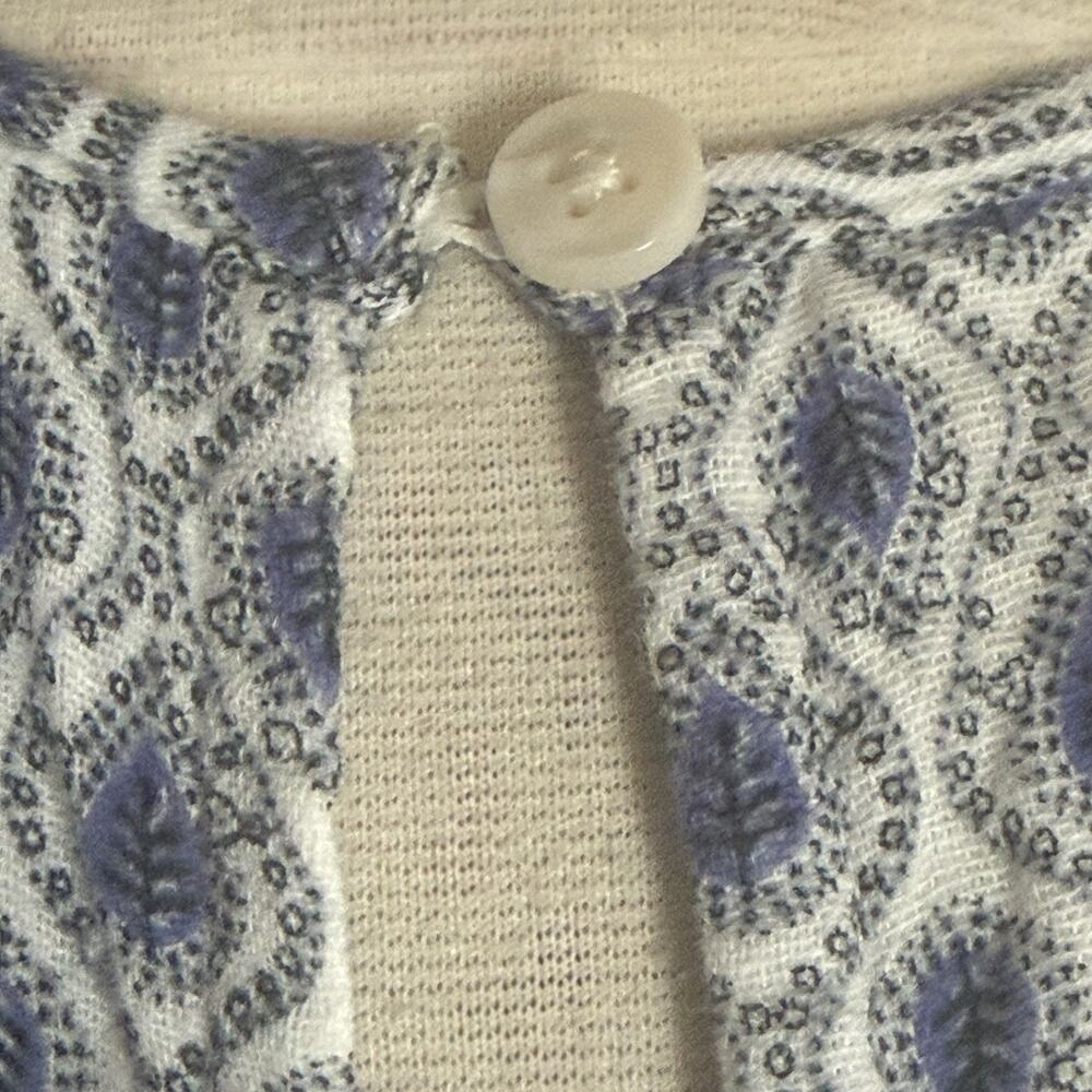 Ann Taylor Maxi Dress Sz XS 38" Bust Cotton Blue Tiny Paisley Print Pockets Boho - Picture 8 of 10